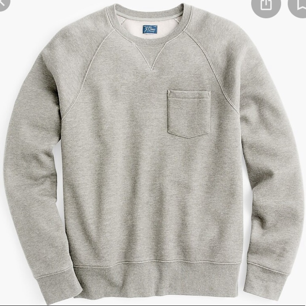 J. Crew Textured crewneck in piqué fleece